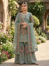 Green Colour Pure Fendy Silk With Heavy Embroidery Sequence Work Readymade Suits Nsr 887